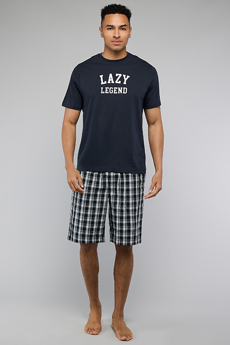 Plaid Shorts Pyjama Set