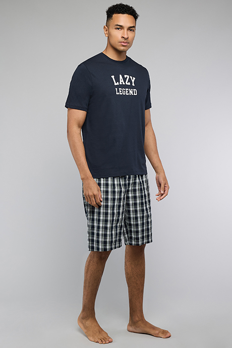 Plaid Shorts Pyjama Set