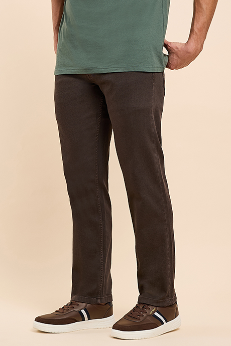 Washed Denim Shirt with Classic Collar and Long Sleeves