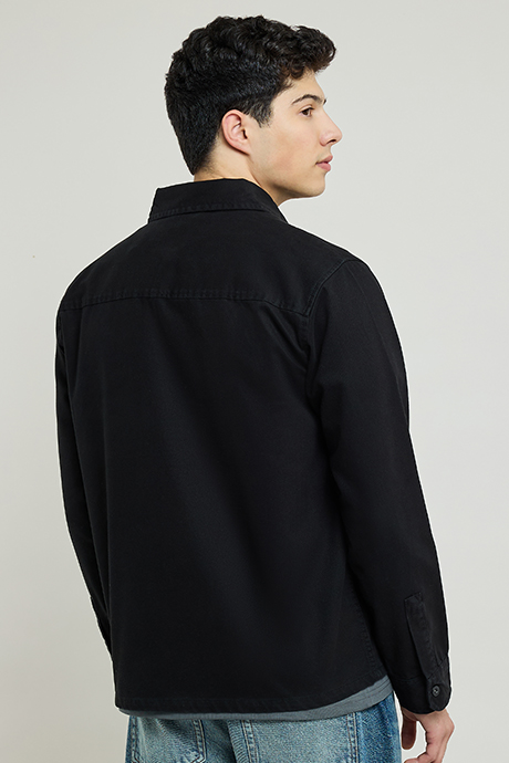 Washed Cargo Jeans with Button Closure