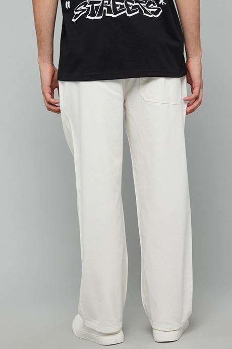 Faded Slim Fit Jeans with Button Closure