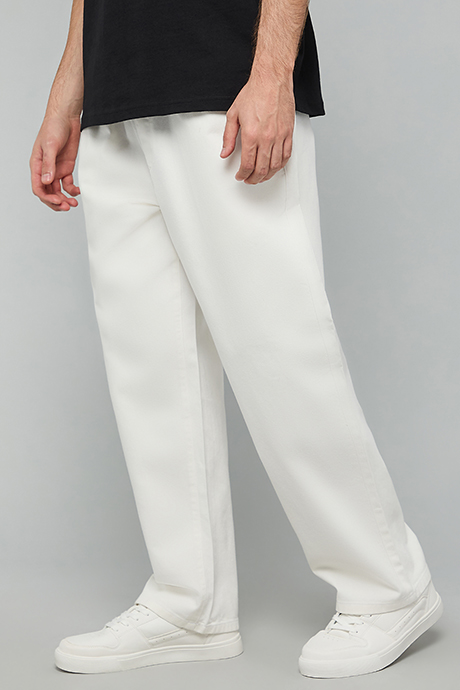 Faded Slim Fit Jeans with Button Closure