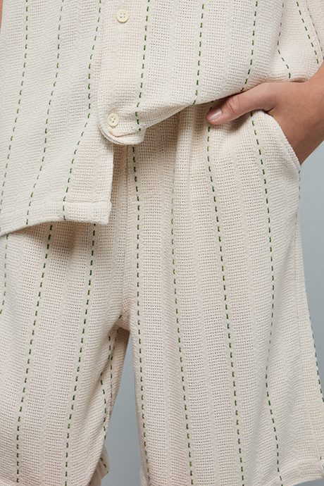 Washed Cargo Jeans with Button Closure