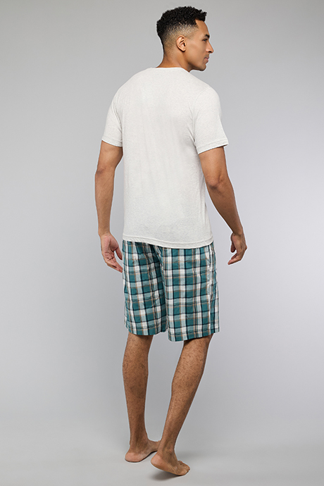 Plaid Shorts Pyjama Set