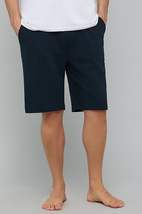 Solid Lounge Shorts with Drawstring Waist
