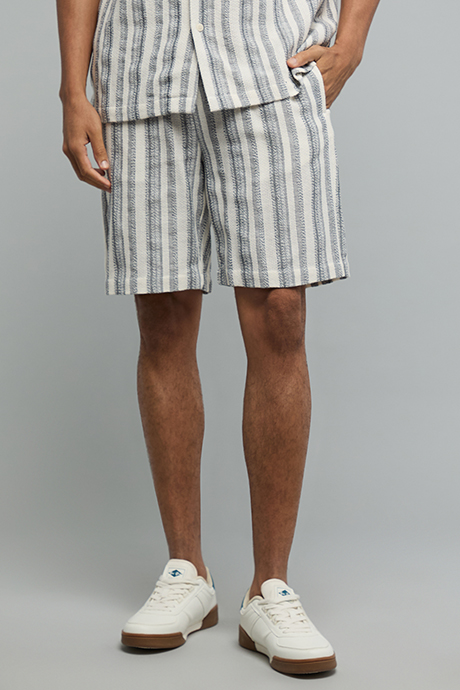 Striped Shorts with Drawstring Waist