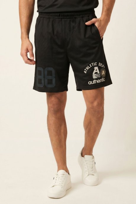 Printed Active Shorts with Elastic Waist