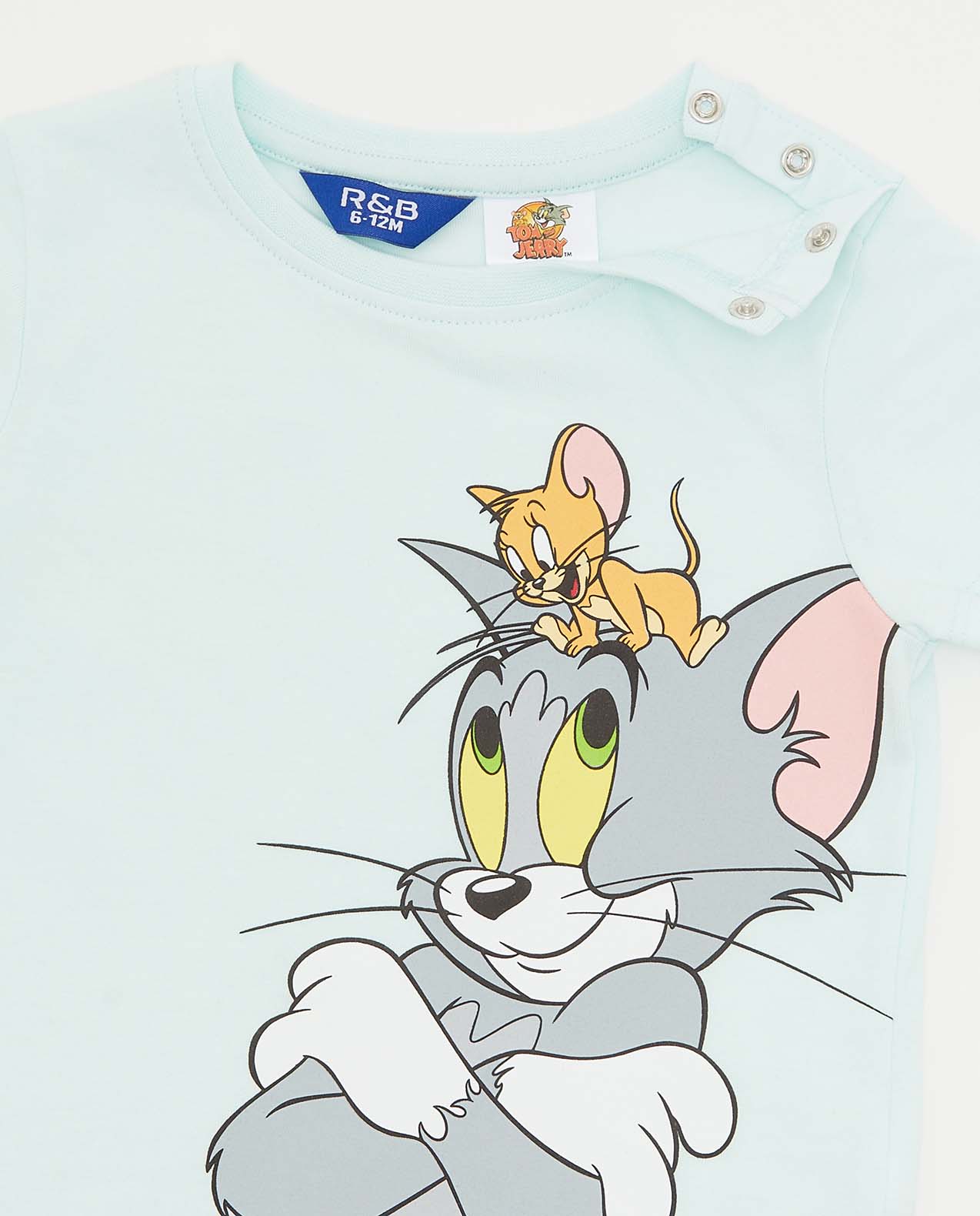 Tom & Jerry Print T-Shirt with Crew Neck and Short Sleeves