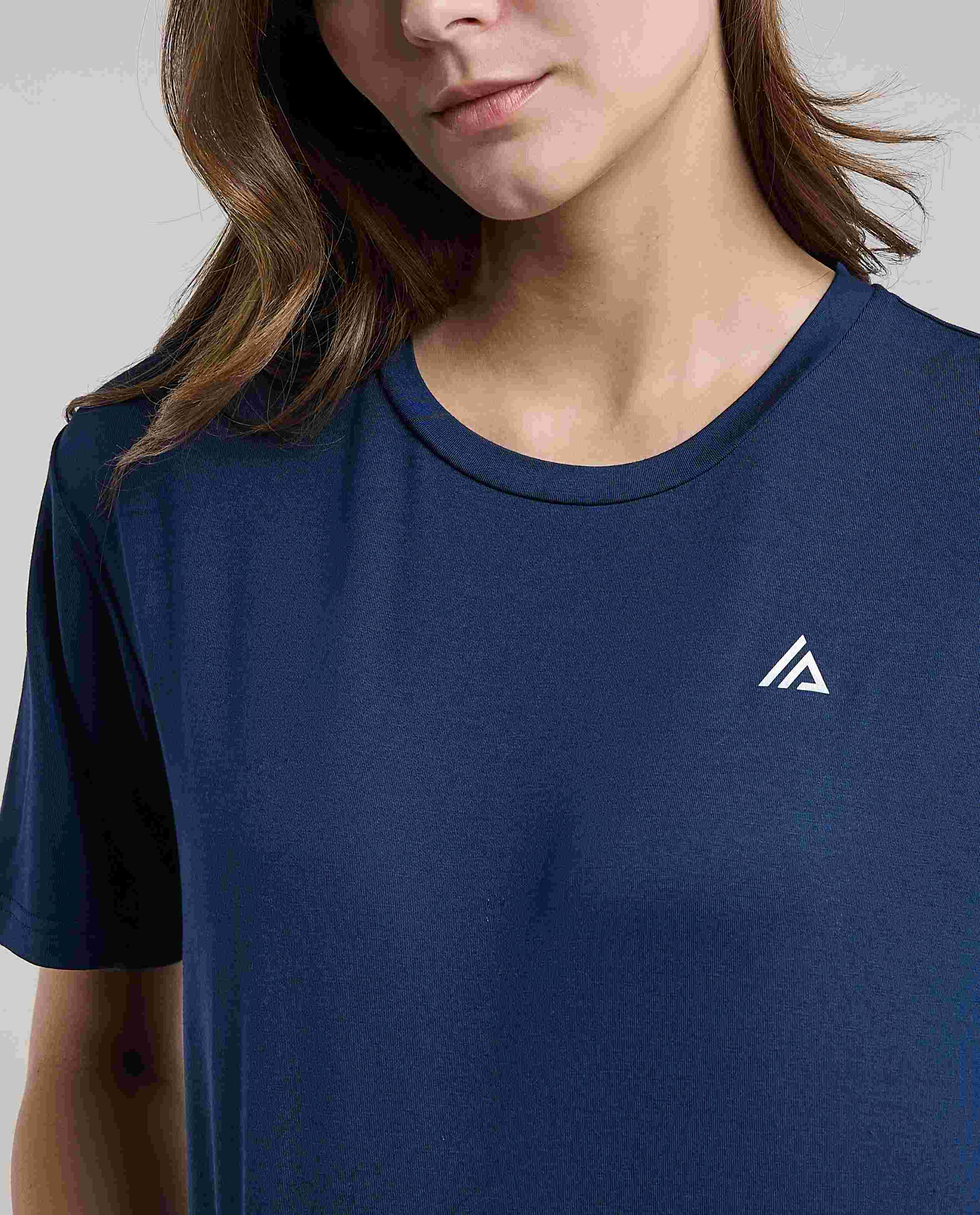Logo Detail Active T-Shirt with Crew Neck and Short Sleeves