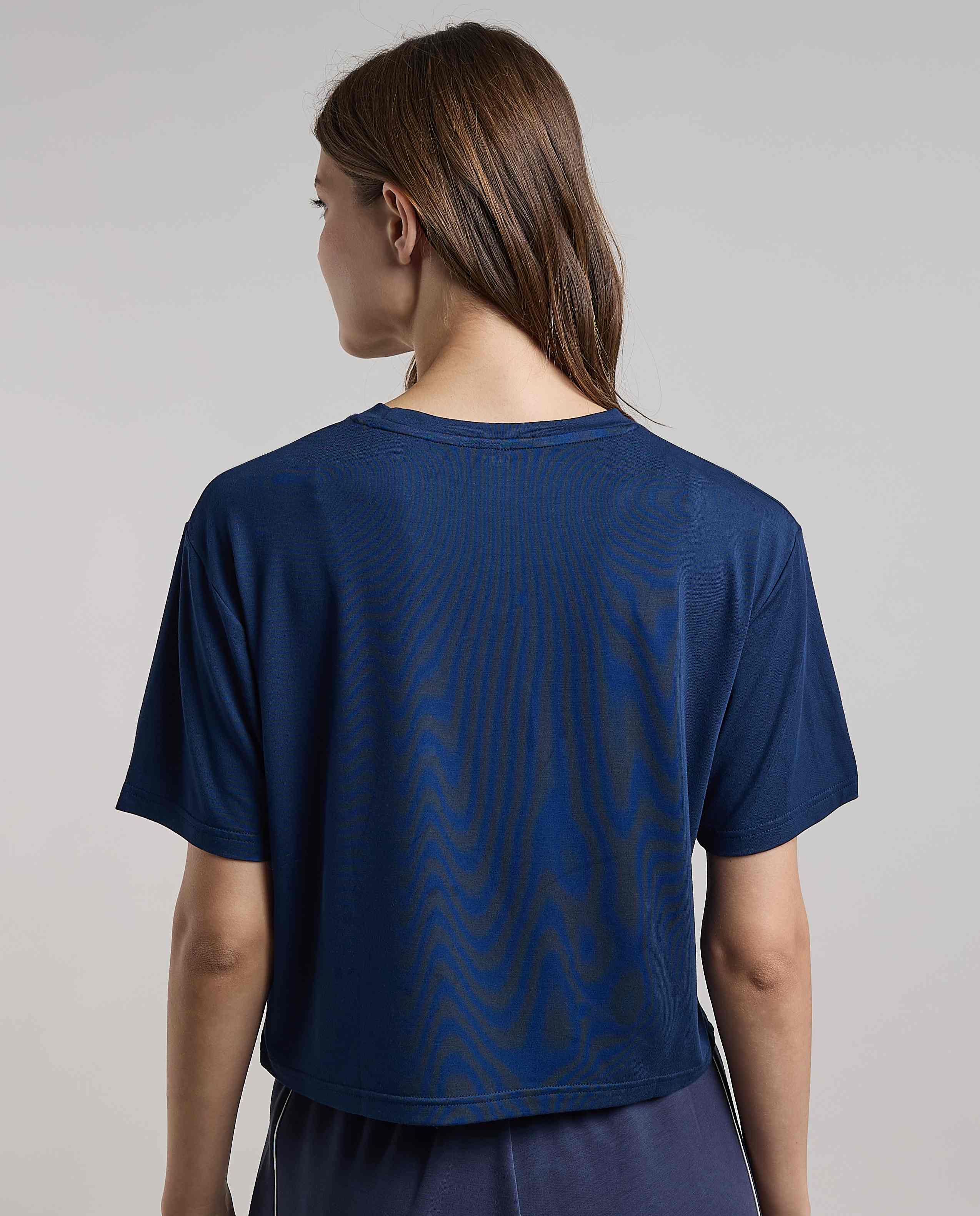 Logo Detail Active T-Shirt with Crew Neck and Short Sleeves
