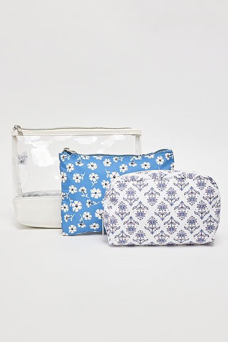 3 Pack Cosmetic Pouch Set