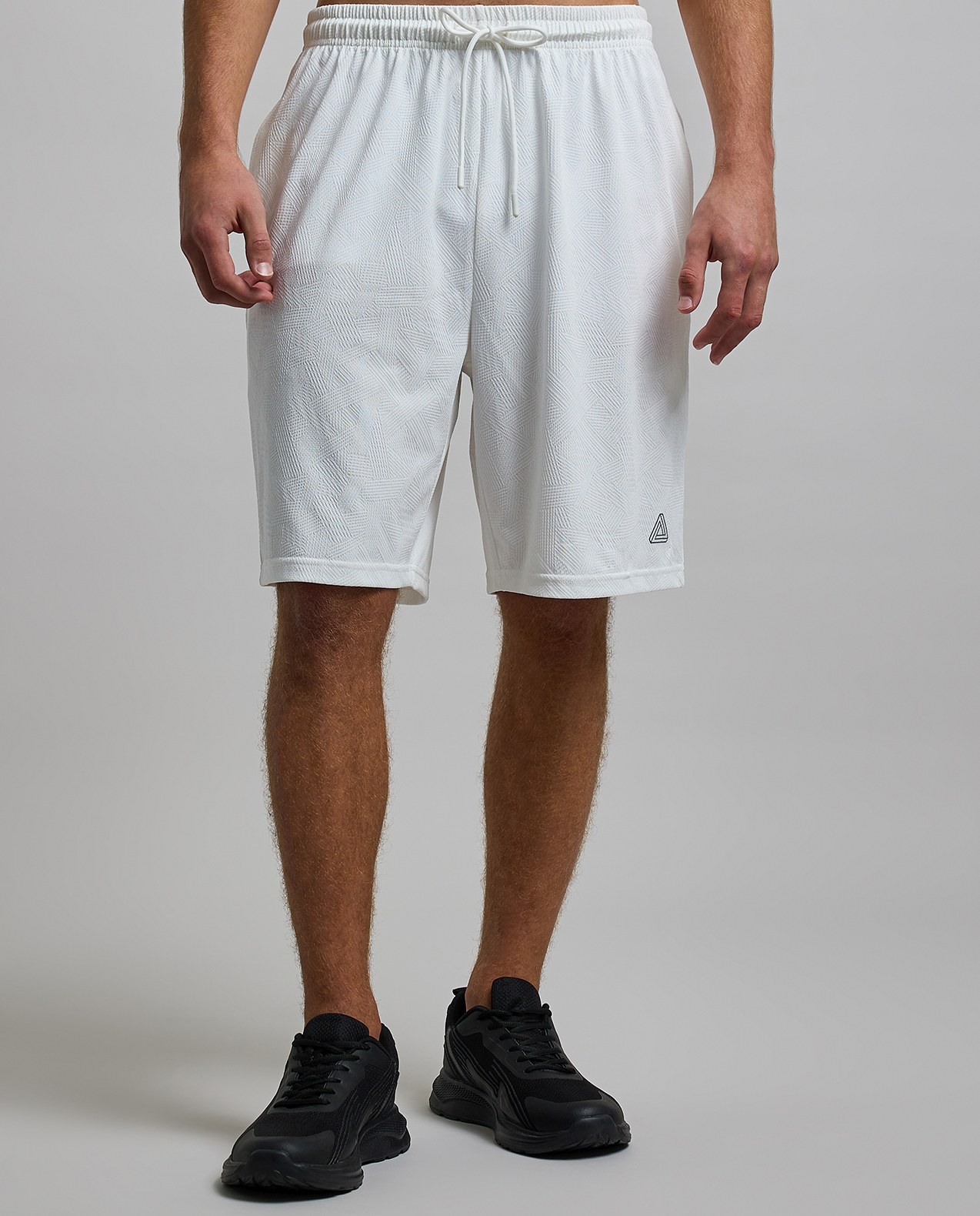 Solid Active Shorts with Drawstring Waist