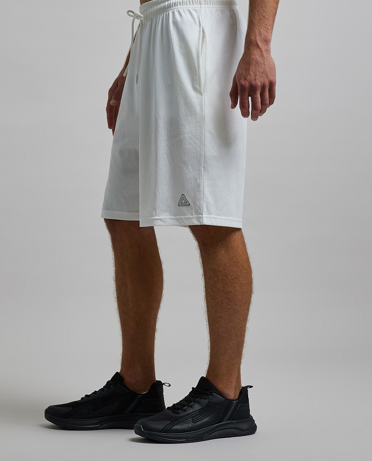 Solid Active Shorts with Drawstring Waist