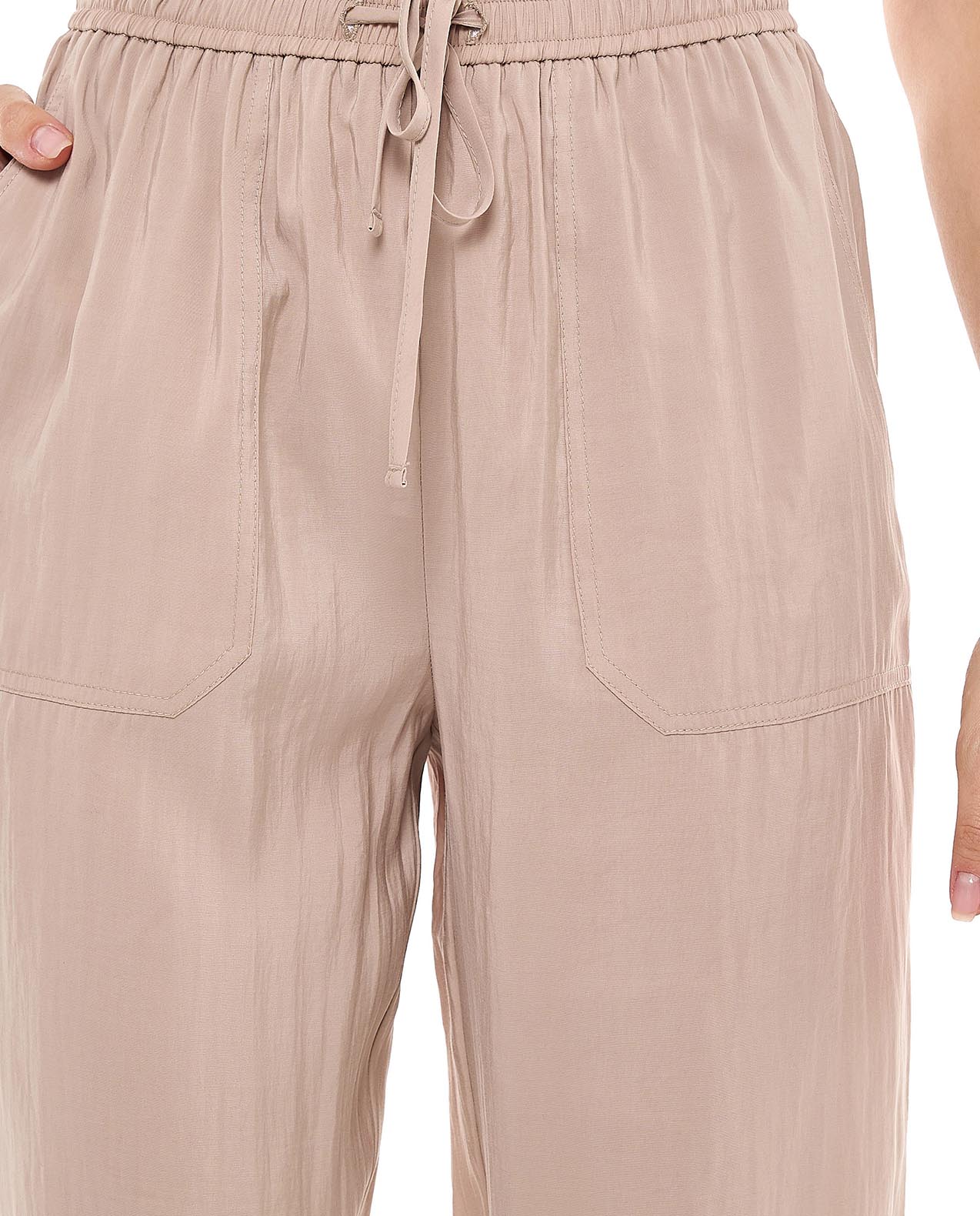 Solid Carrot Fit Trousers with Drawstring Waist