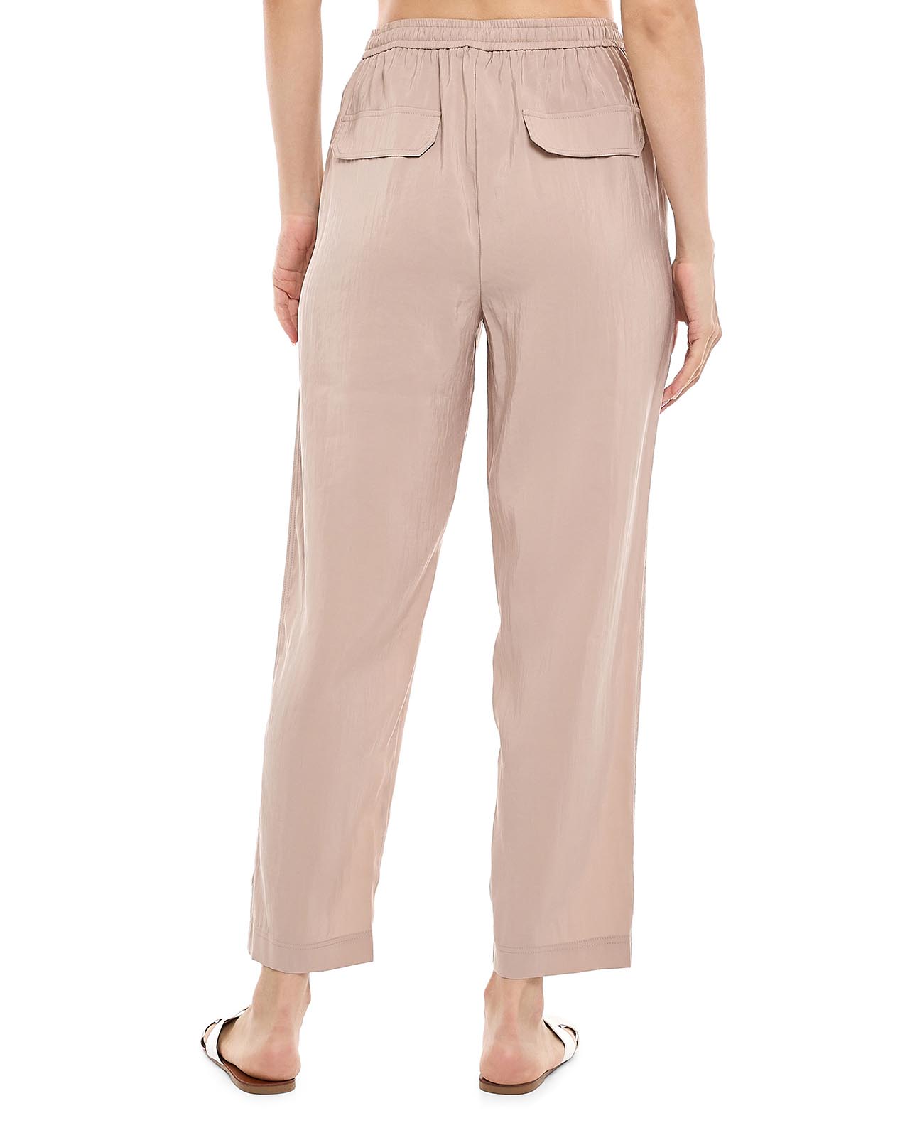 Solid Carrot Fit Trousers with Drawstring Waist