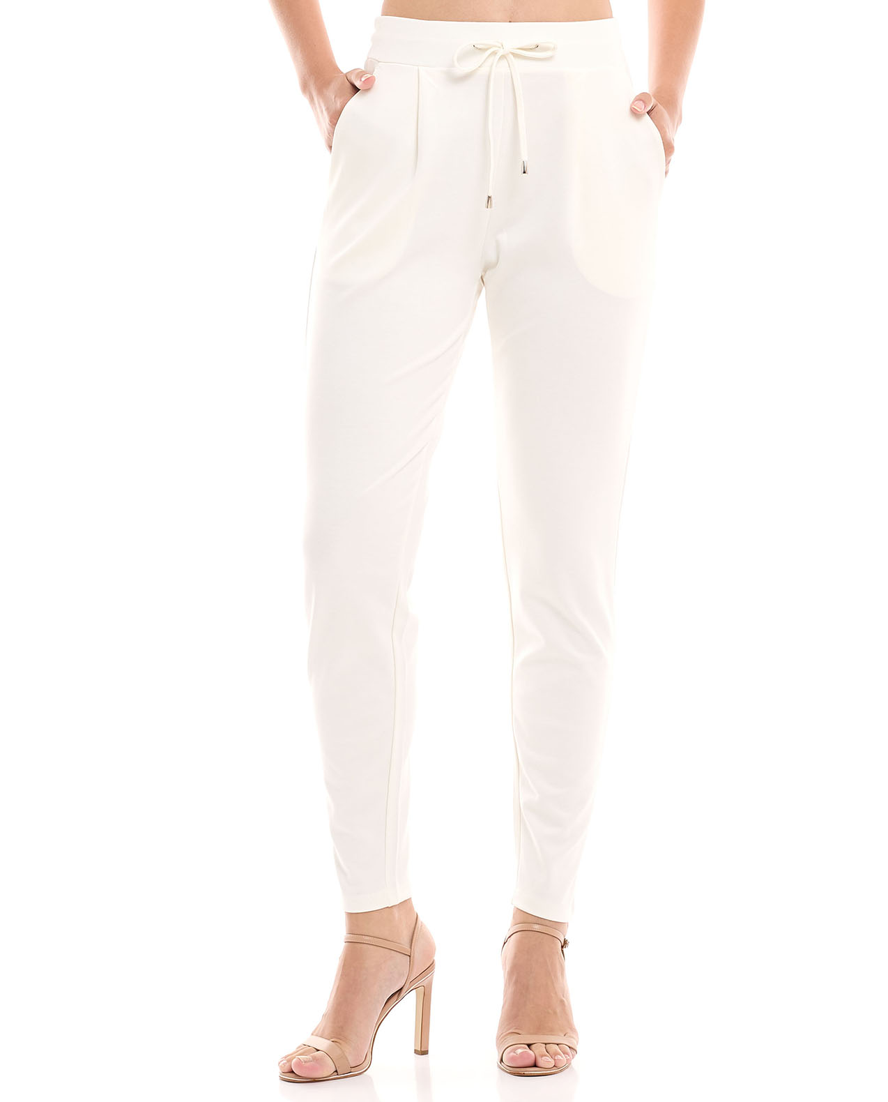 Solid Pants with Drawstring Waist