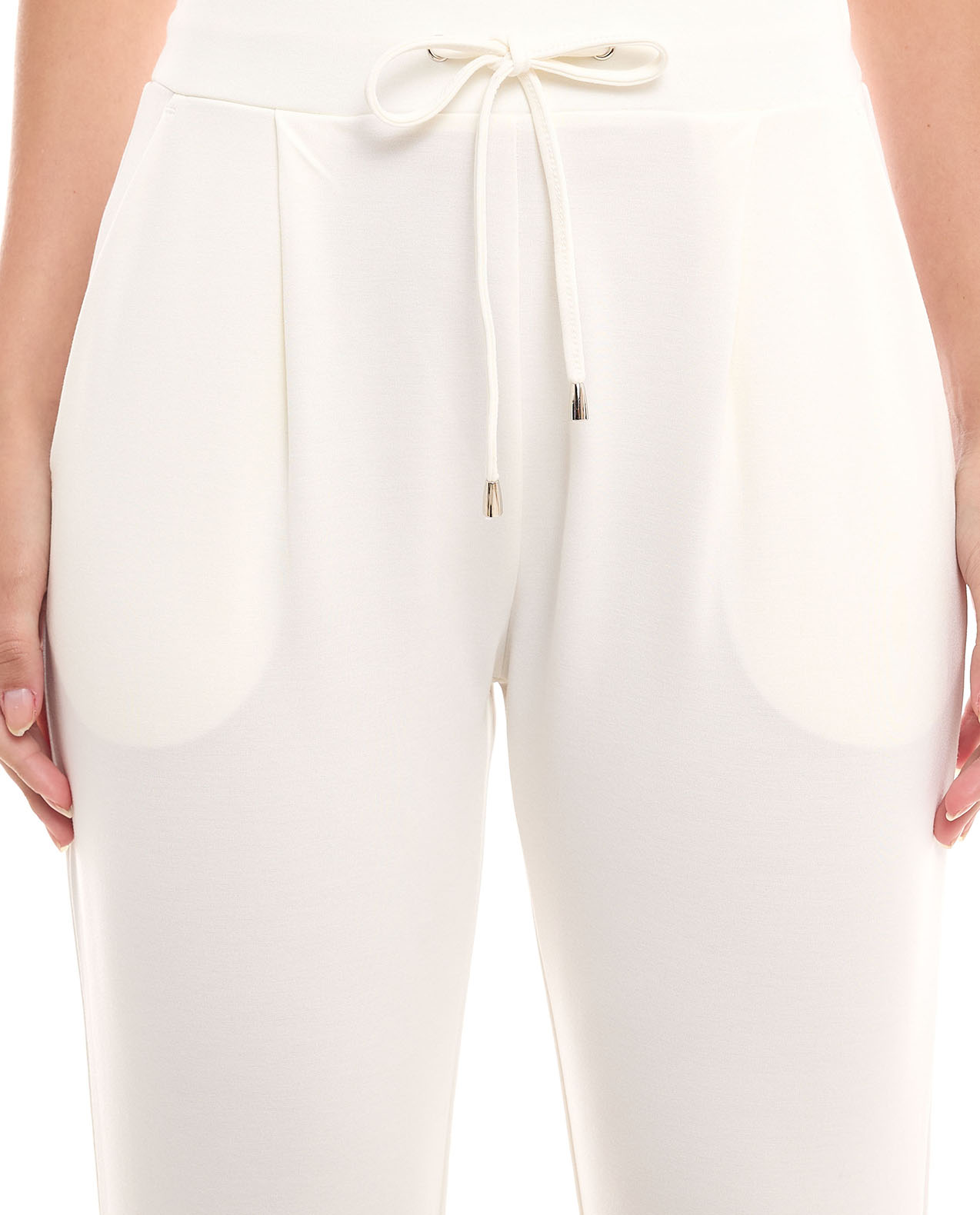 Solid Pants with Drawstring Waist