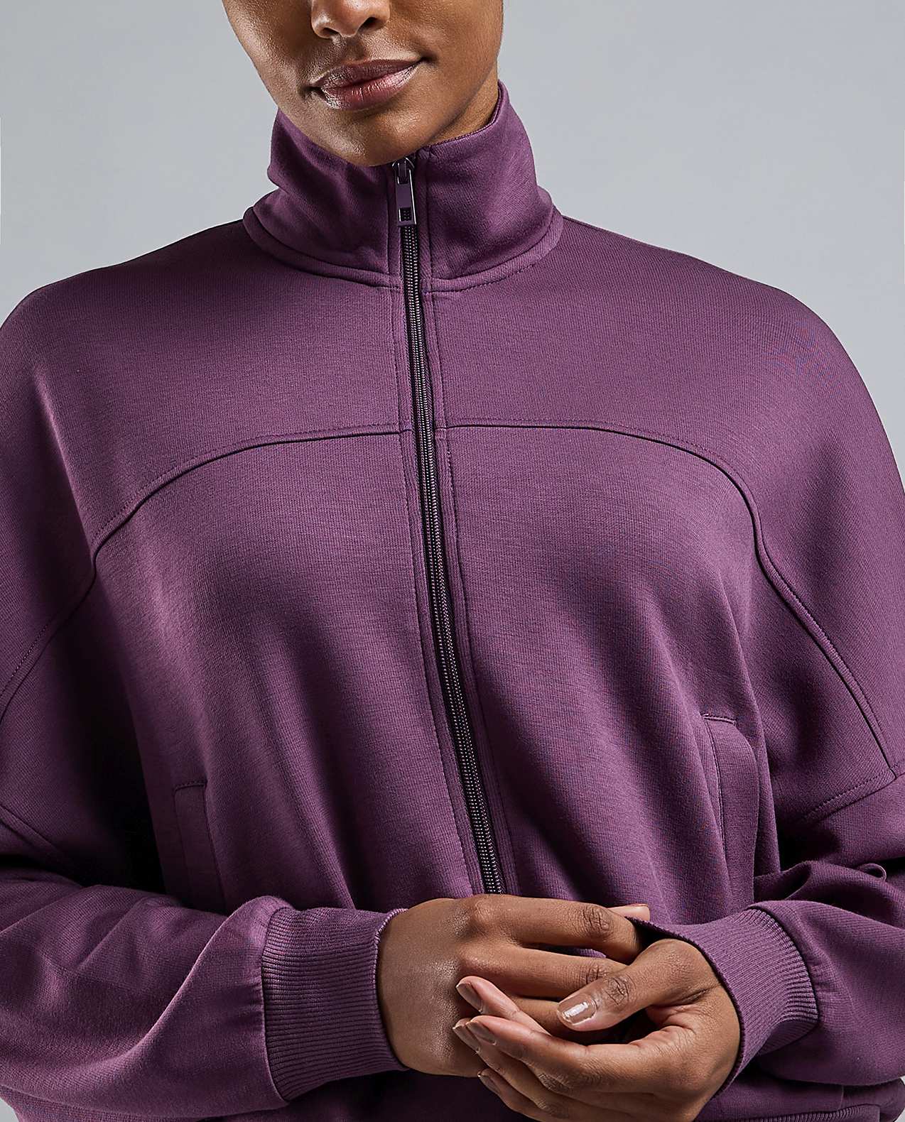 Solid Jacket with Zipper Closure