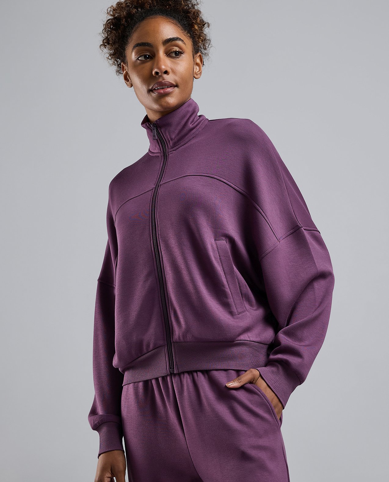 Solid Jacket with Zipper Closure
