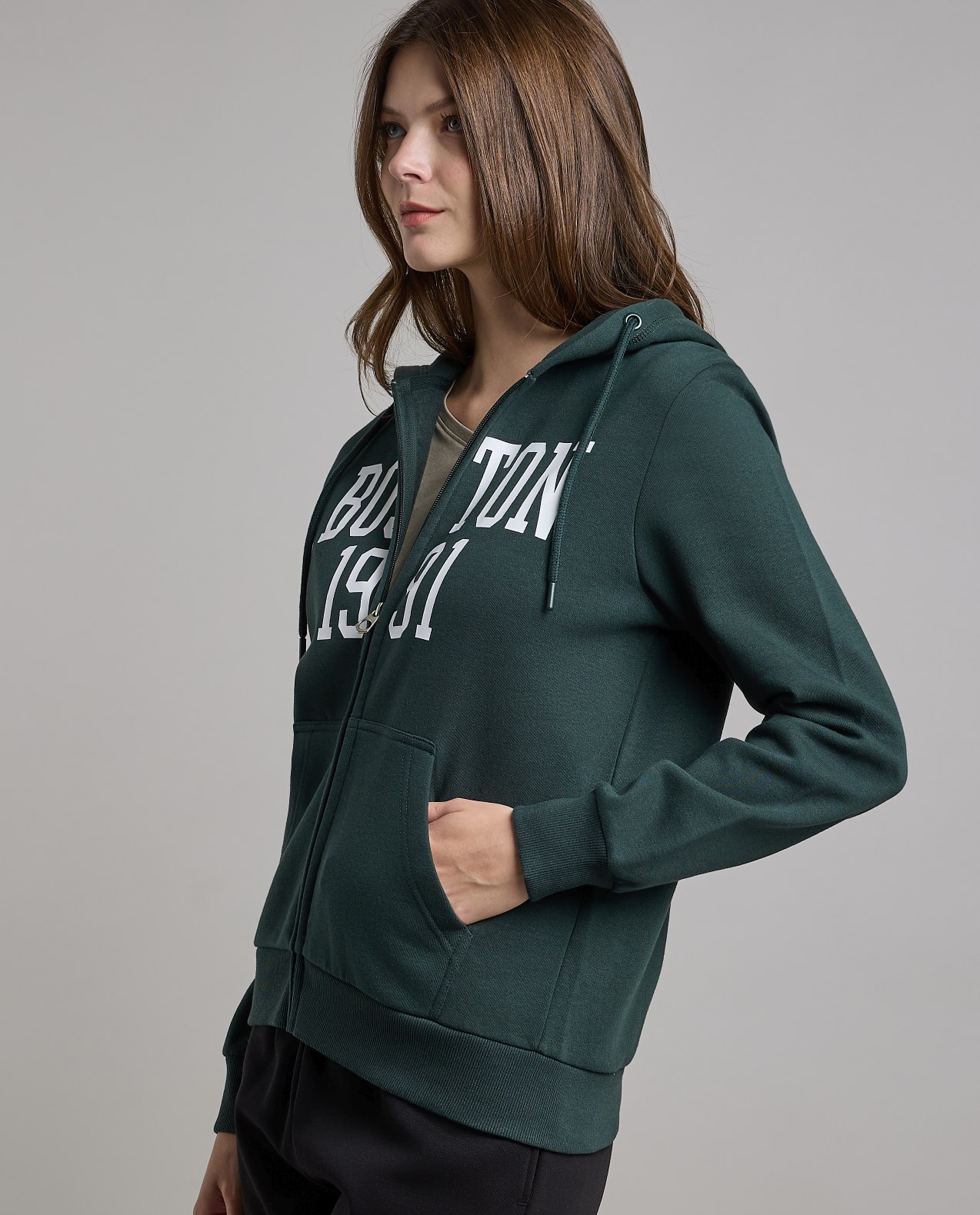 Printed Hooded Jacket with Long Sleeves