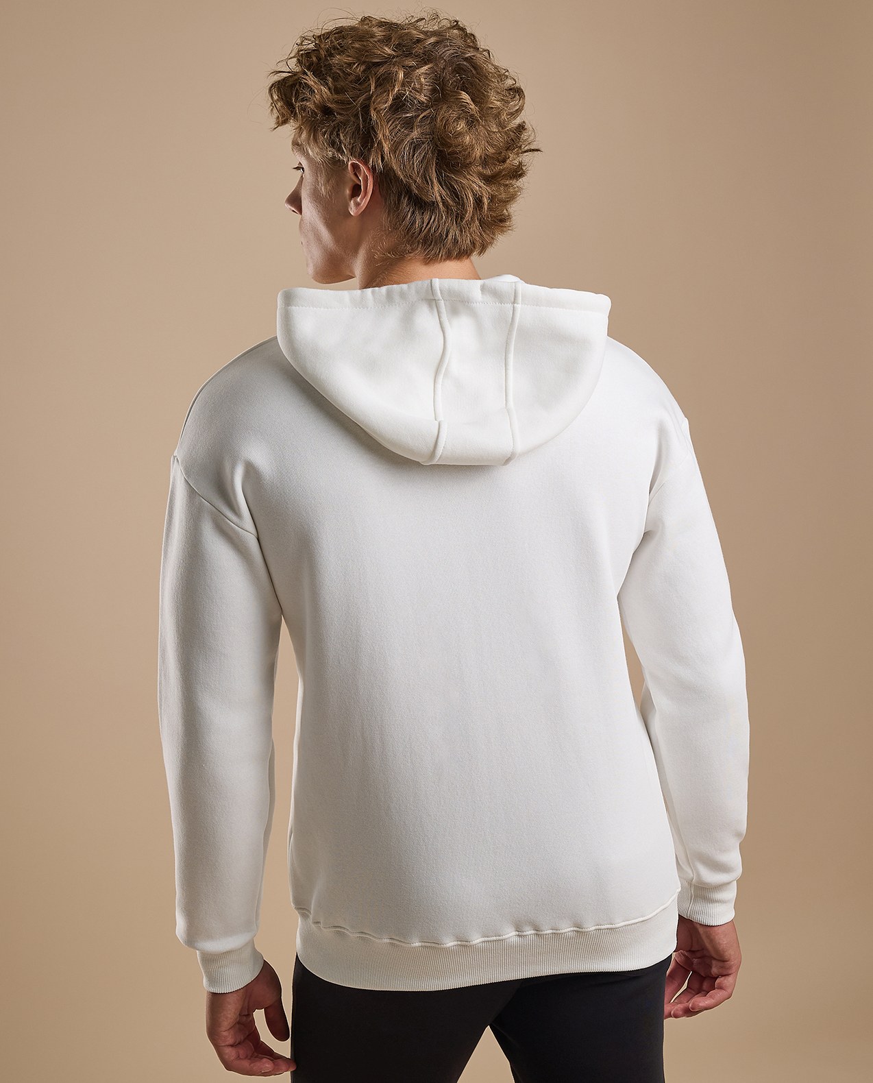 Solid Hooded Jacket with Zipper Closure