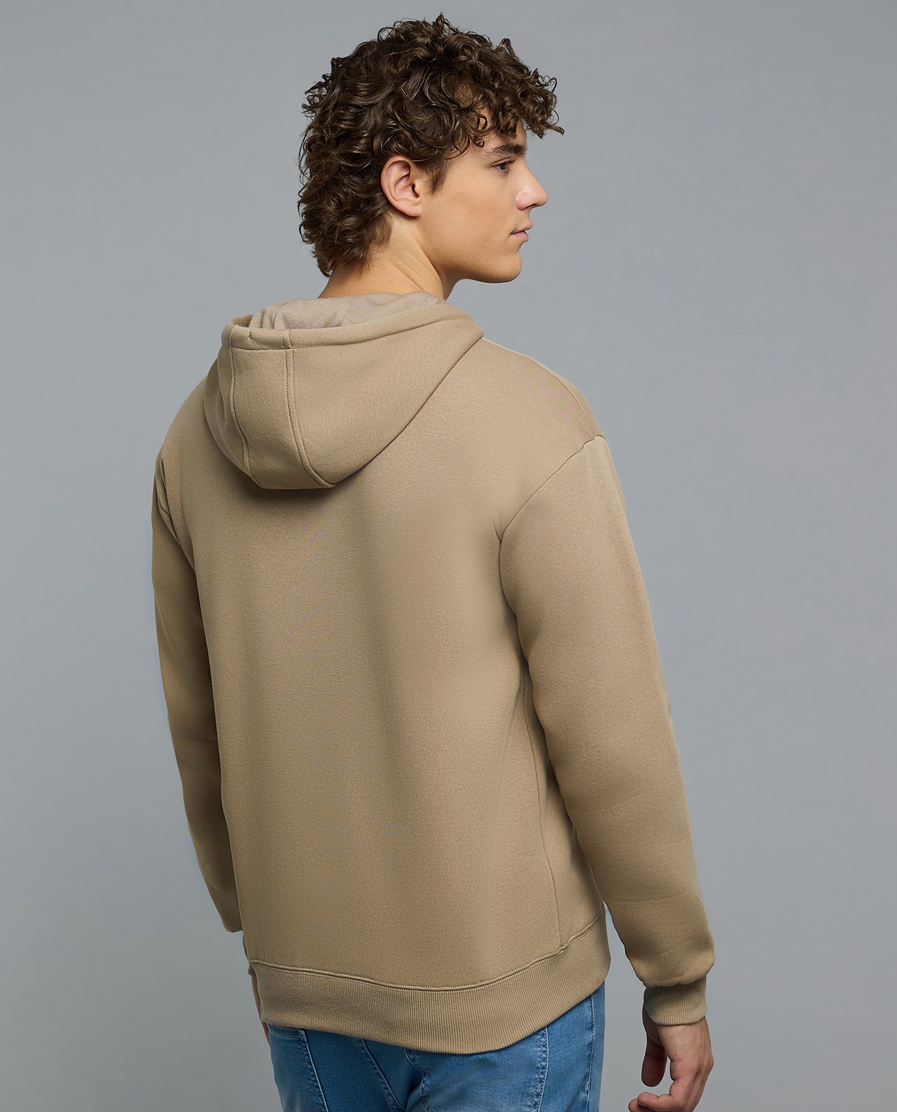 Typography Print Hooded Jacket with Zipper Closure
