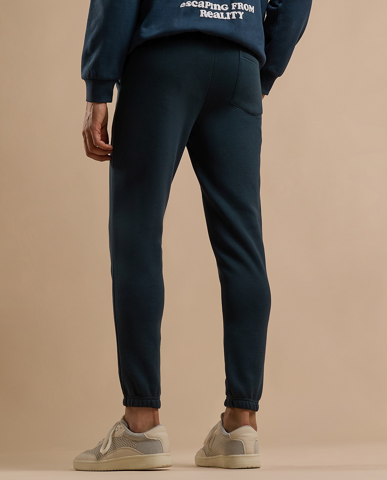 Embroidery Detail Joggers with Drawstring Waist
