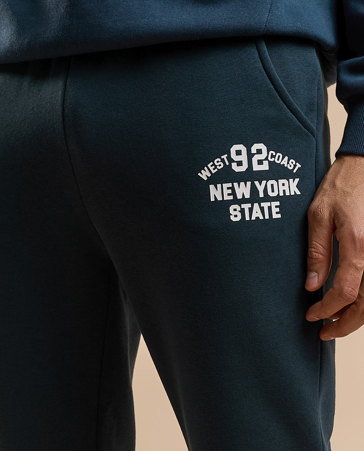 Embroidery Detail Joggers with Drawstring Waist