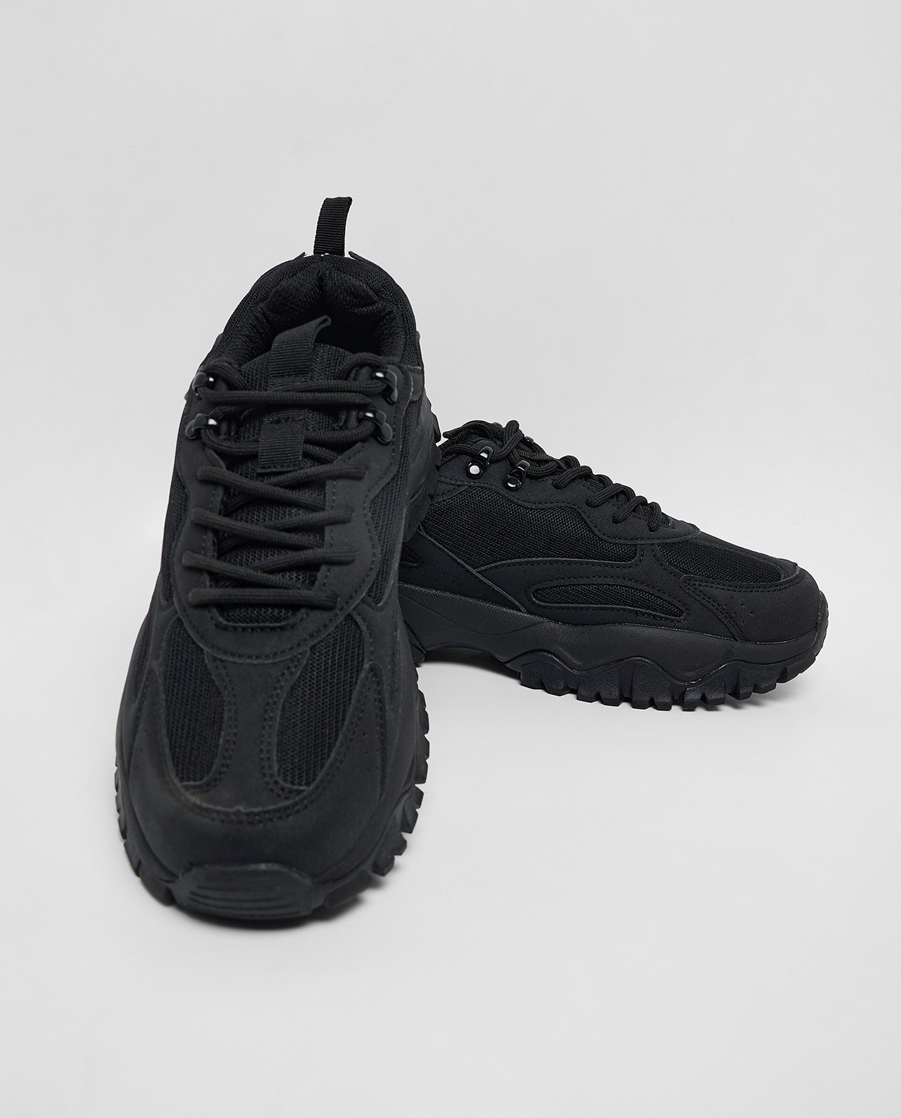 Textured Lace Up Sneakers