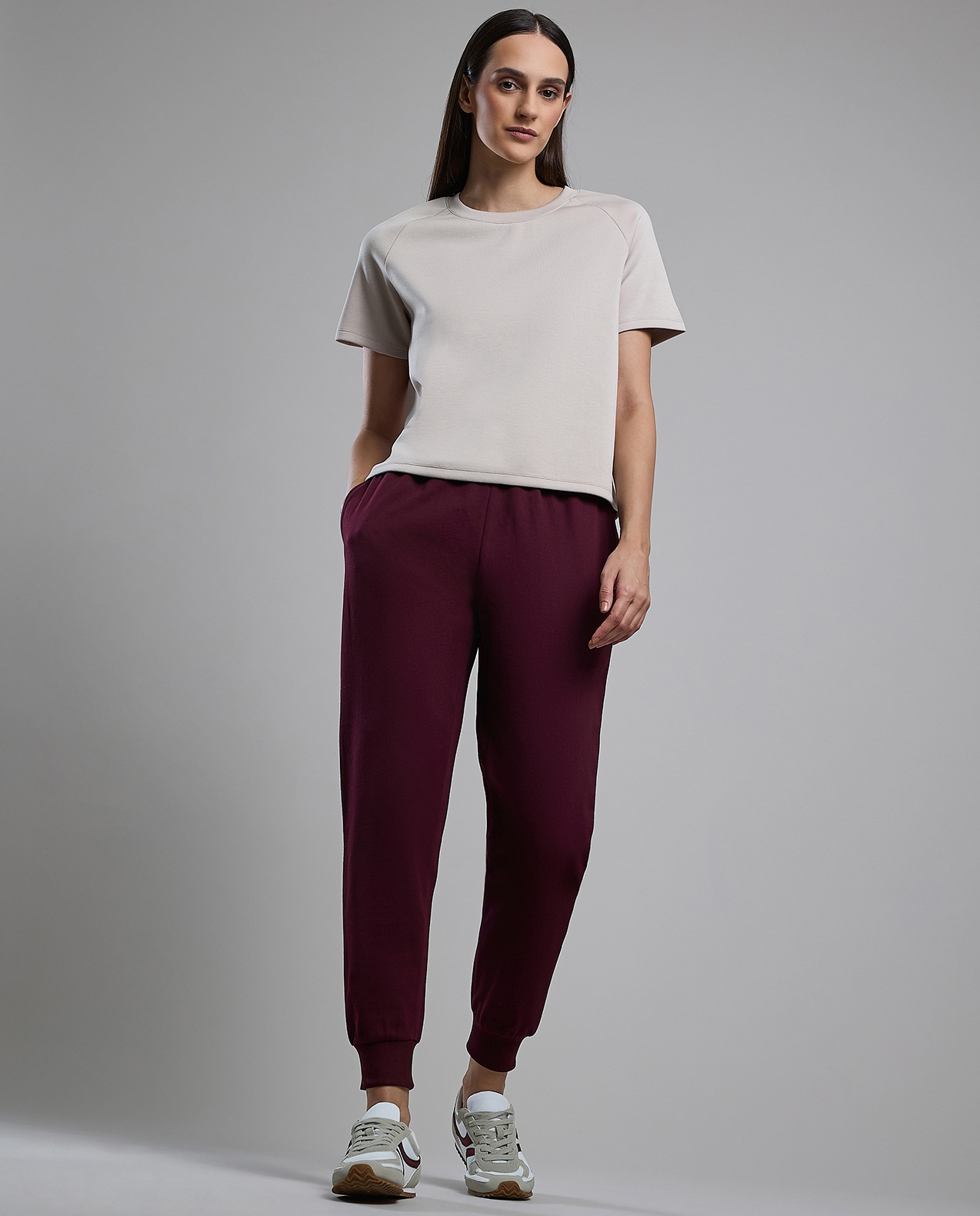 Solid Joggers with Drawstring Waist