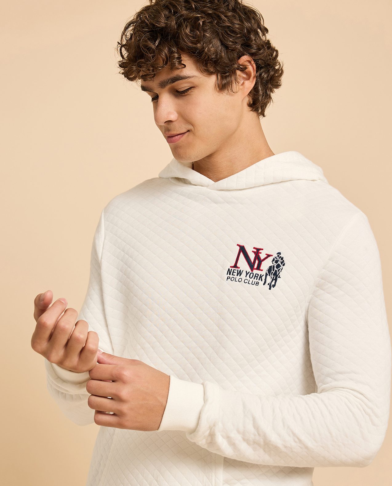 Quilted Hoodie with Long Sleeves
