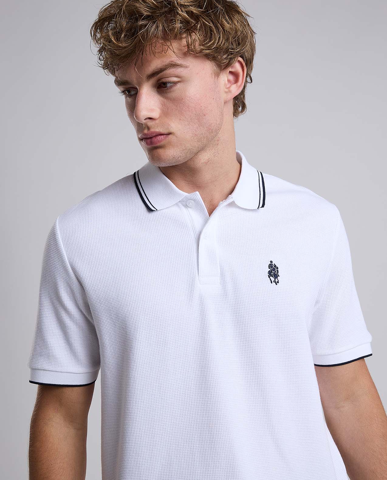 Logo Detail Polo T-Shirt with Short Sleeves