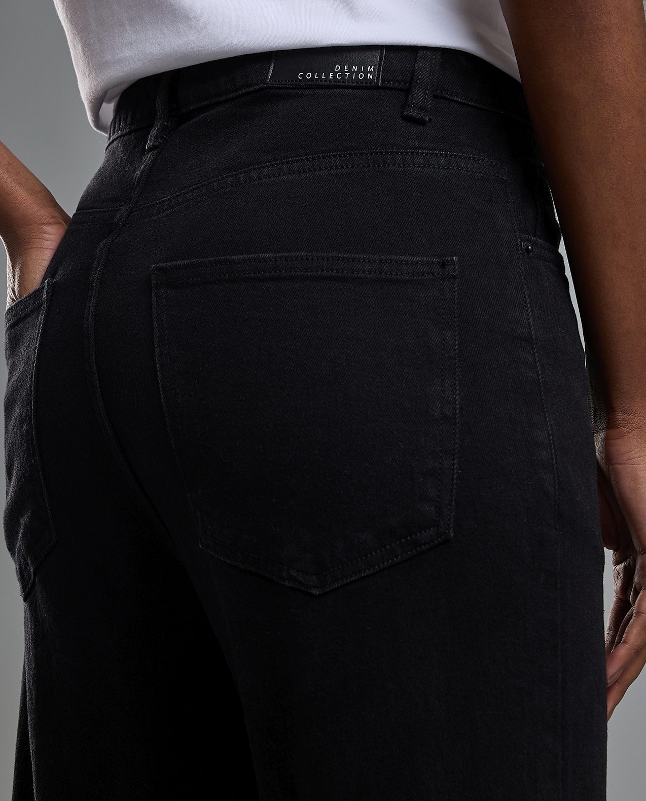 Washed Flared Jeans with Button Closure
