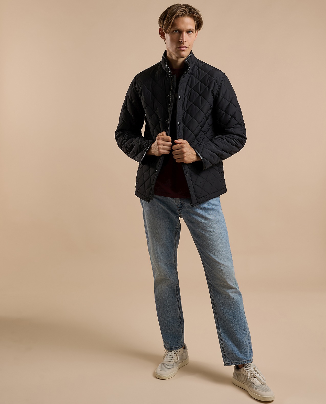 Quilted Jacket with Button Closure