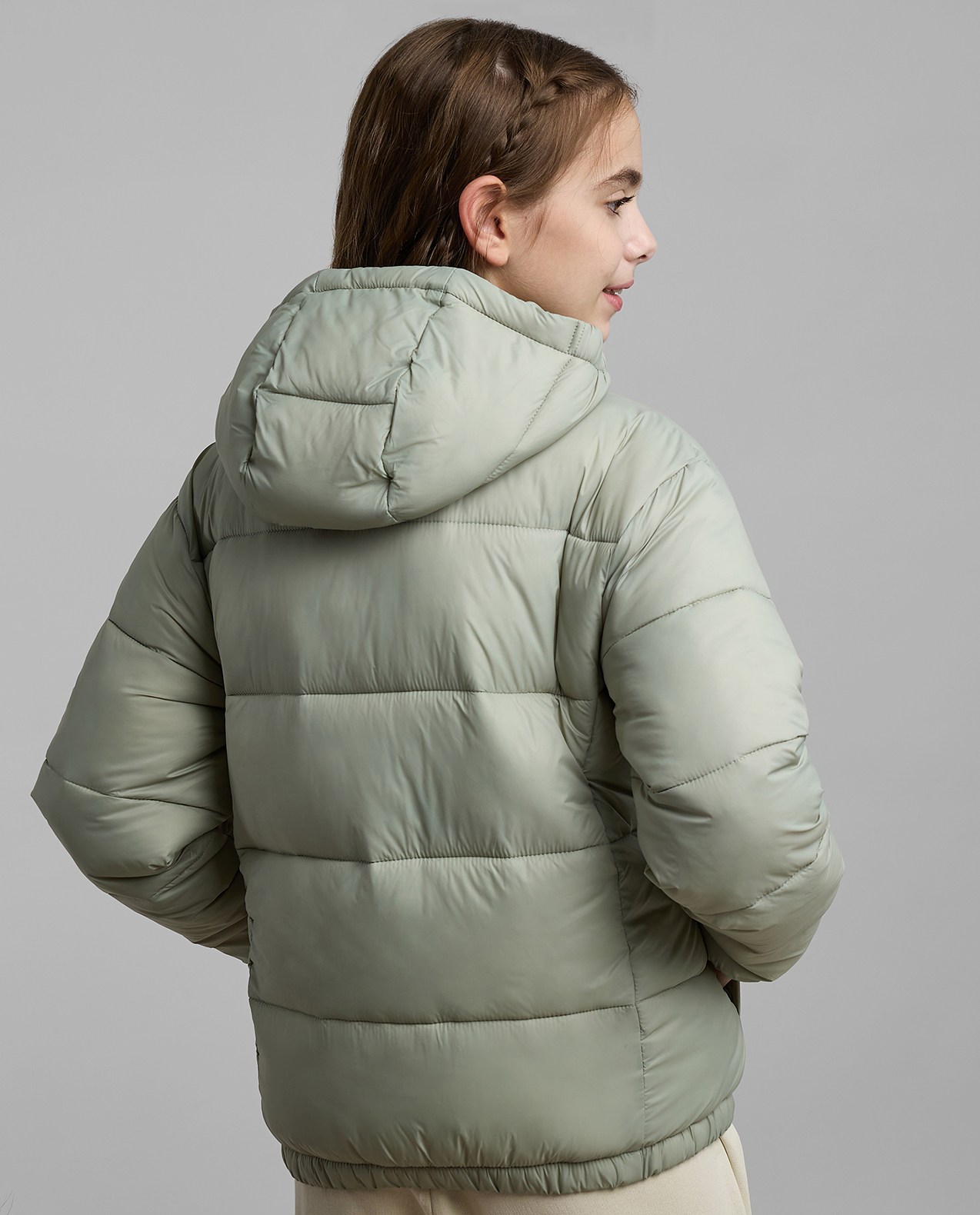 Quilted Puffer Jacket with Zipper Closure