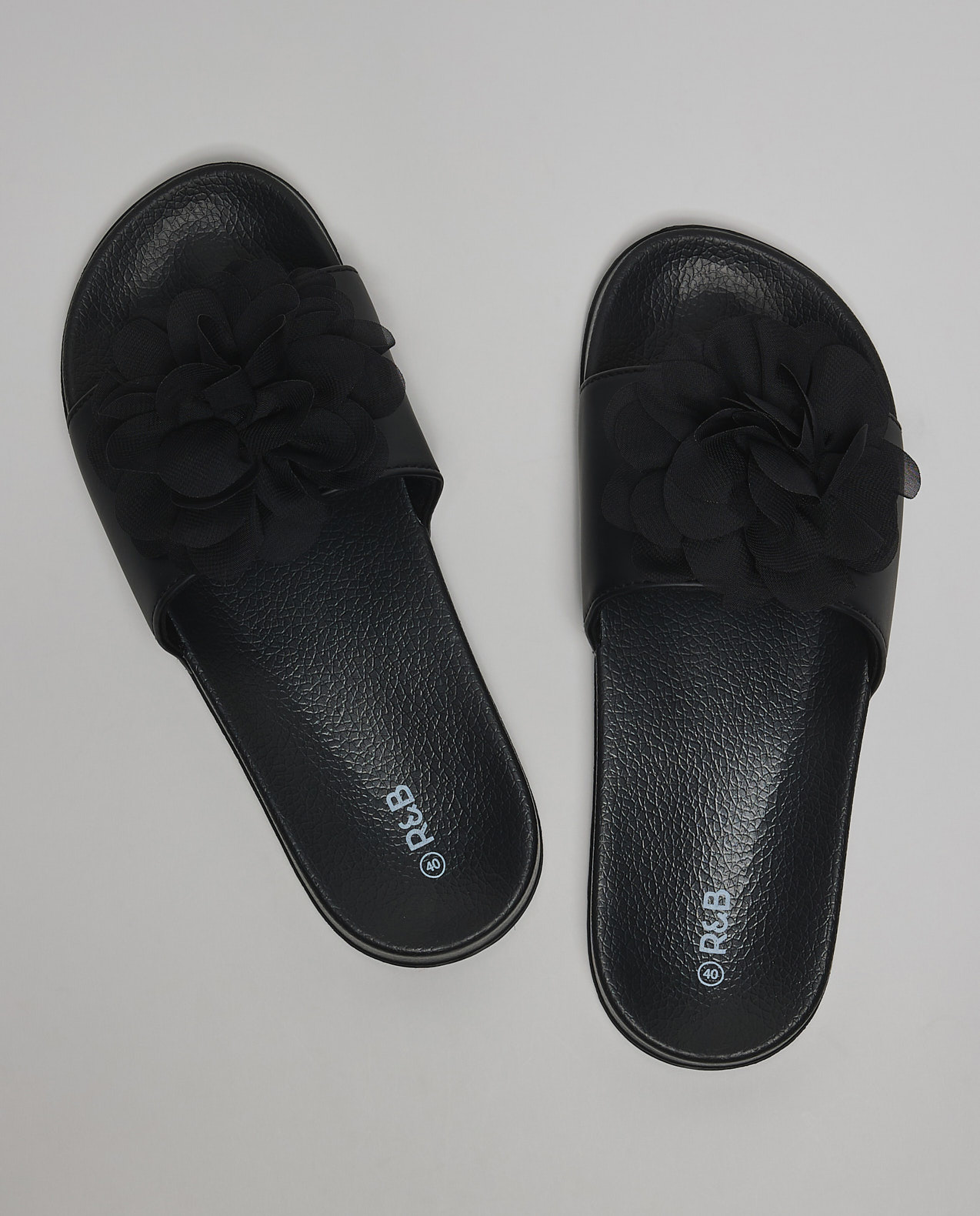Flower Appliqued Slides
