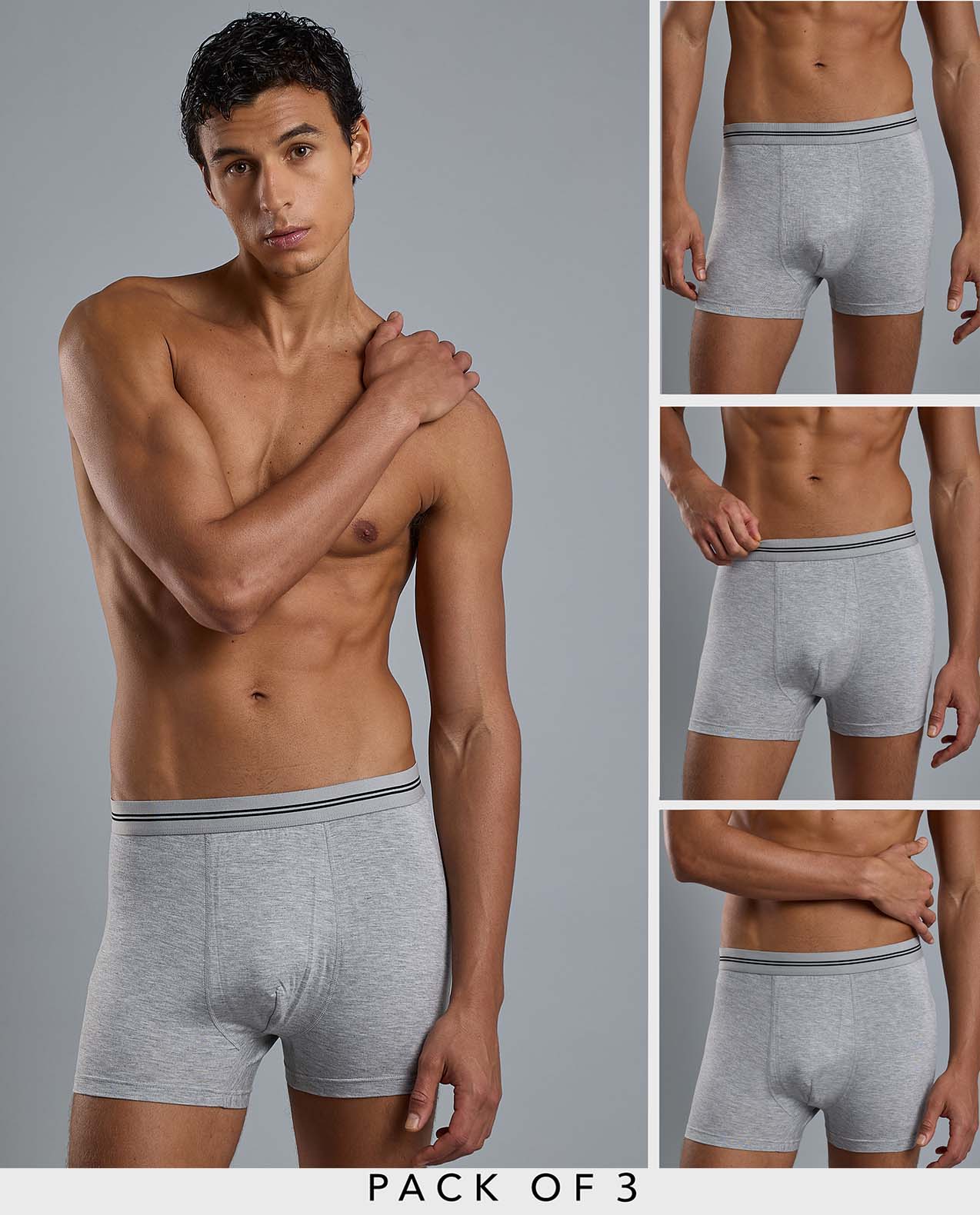 3 Pack Solid Trunks